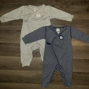6-9m Carters Bundle Lot of 2 Kimono Snap Jumpsuits